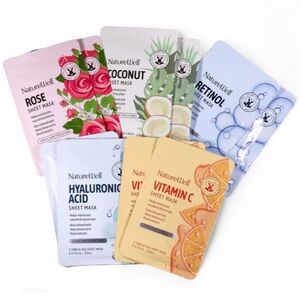 Skincare Mask Set - Rose, Coconut, Retinol, Hyaluronic Acid, Vitamin C